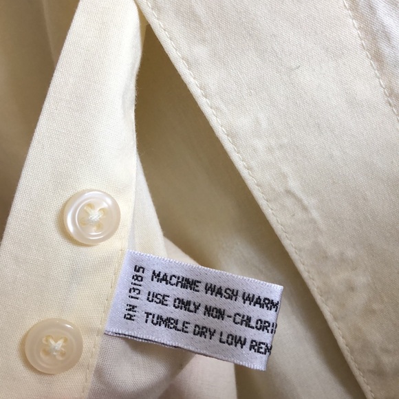 Vintage Pierre Cardin butter stick yellow button up short sleeve shirt - Picture 11 of 14